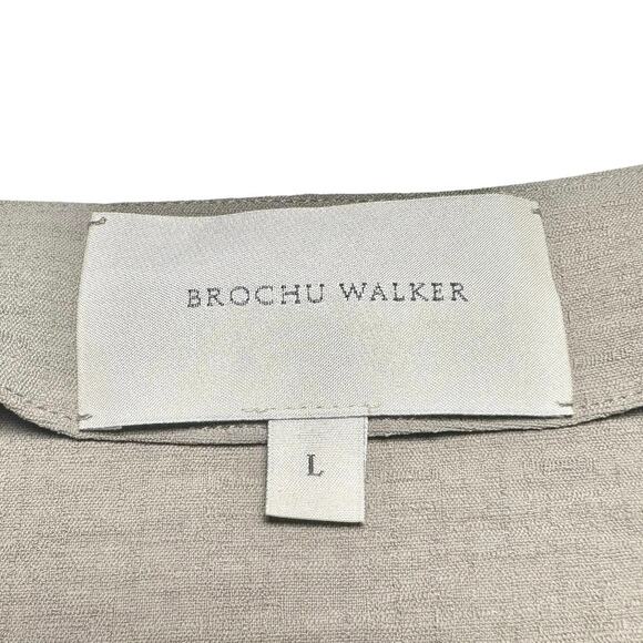 Brochu Walker Taupe V-Neck Long Sleeve Blouse - Picture 8 of 13